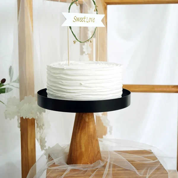 Wooden Cake Plate Tray - Image 3